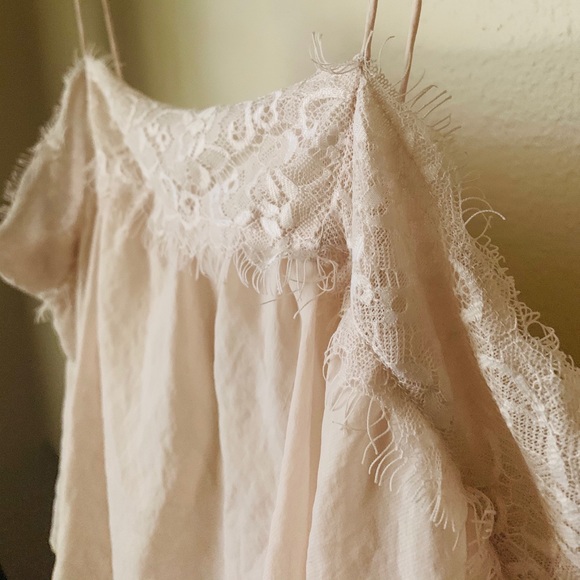 Lace Plush Layered Tank Top-Size: X-Small - Picture 4 of 6